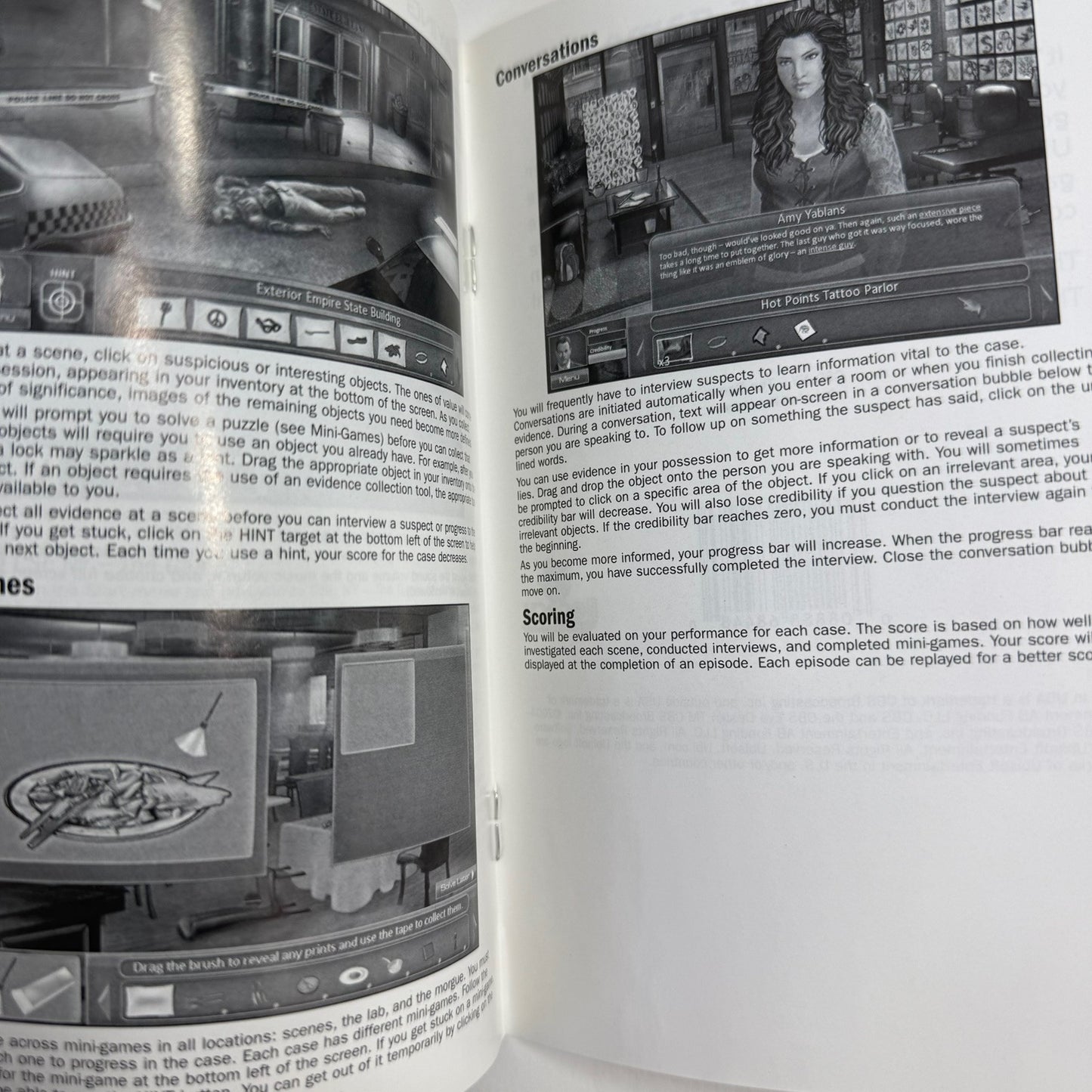 CSI: NY - The Game (Windows PC, 2008) Game, Case, and Manual