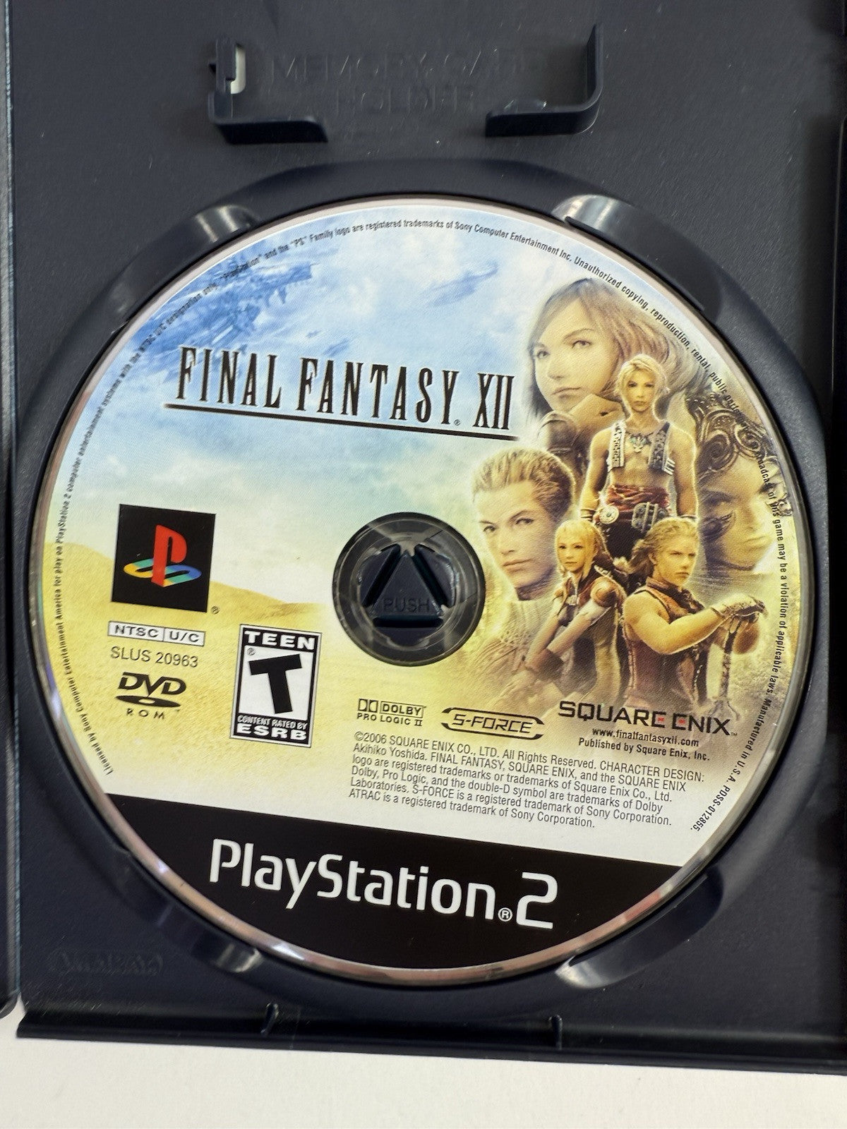 Final Fantasy XII (PlayStation 2, 2006) Game Case Manual Registration - Tested