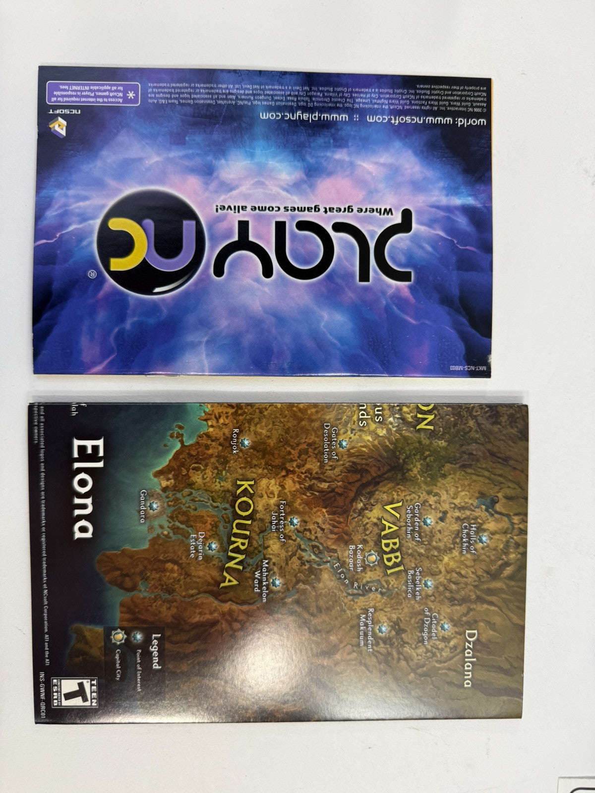 Guild Wars: Nightfall (PC, 2006) Game Case Manual Poster Inserts