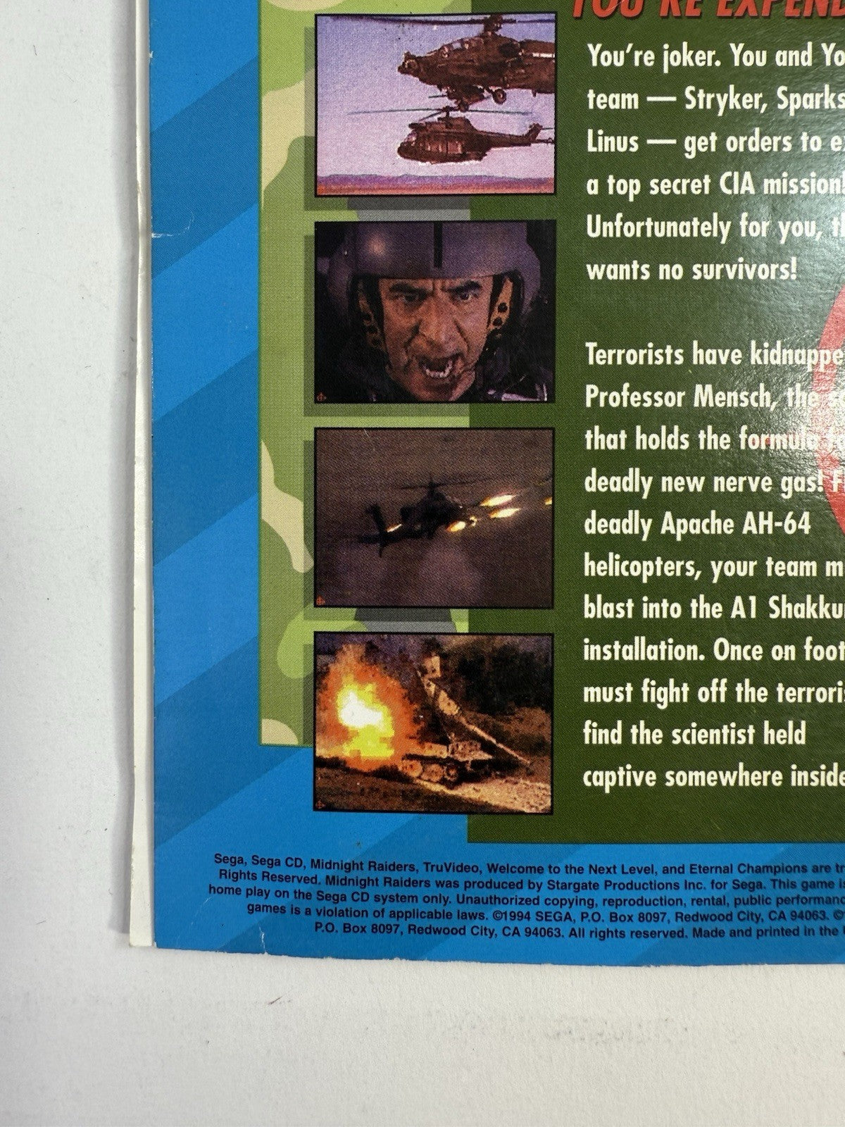 Eternal Champions: Challenge From the Dark Side (Sega CD, 1994) Manual and Reg.