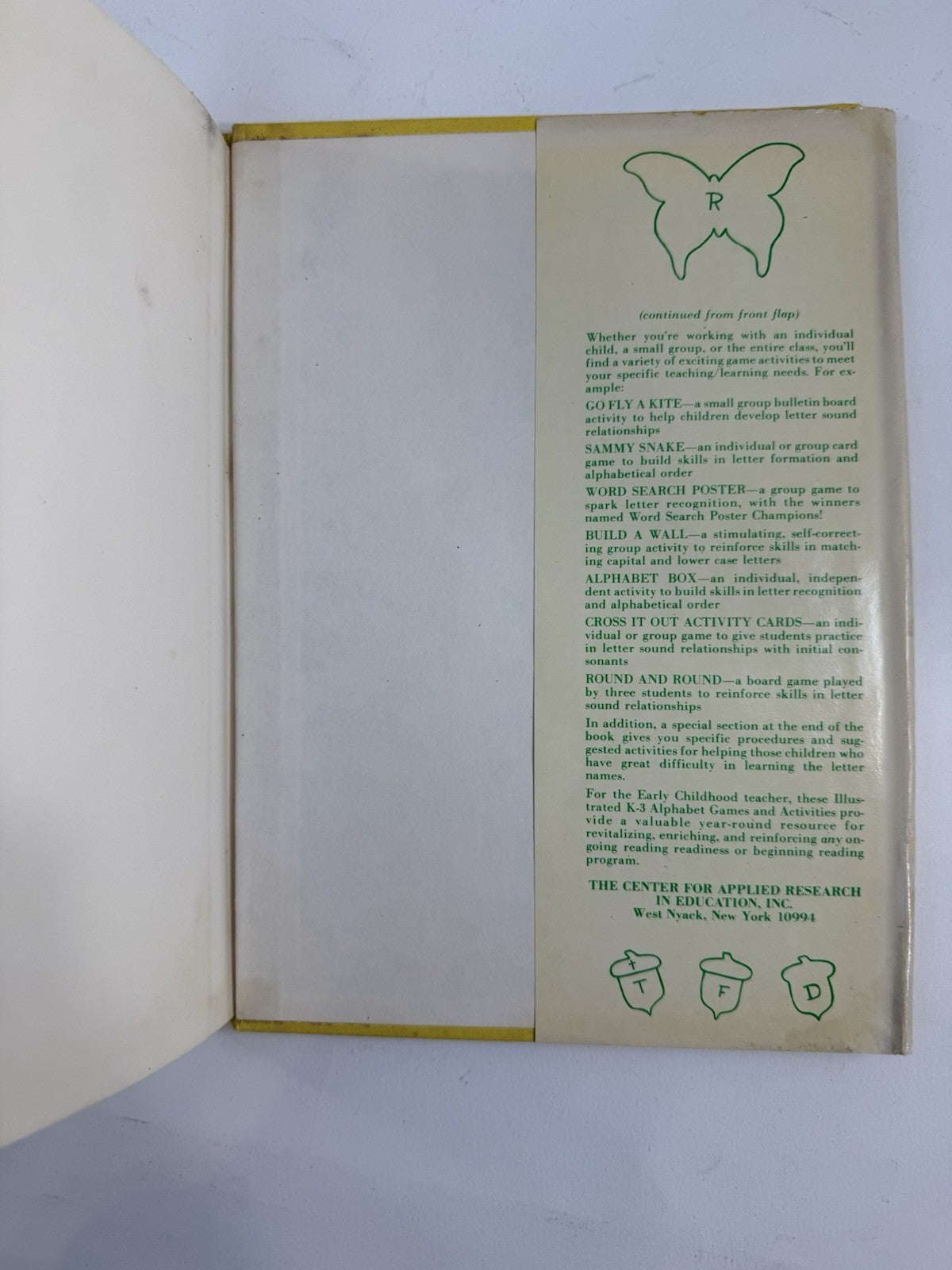 Complete Book of Illustrated K-3 Alphabet Games and Activities (Hardcover, 1980)