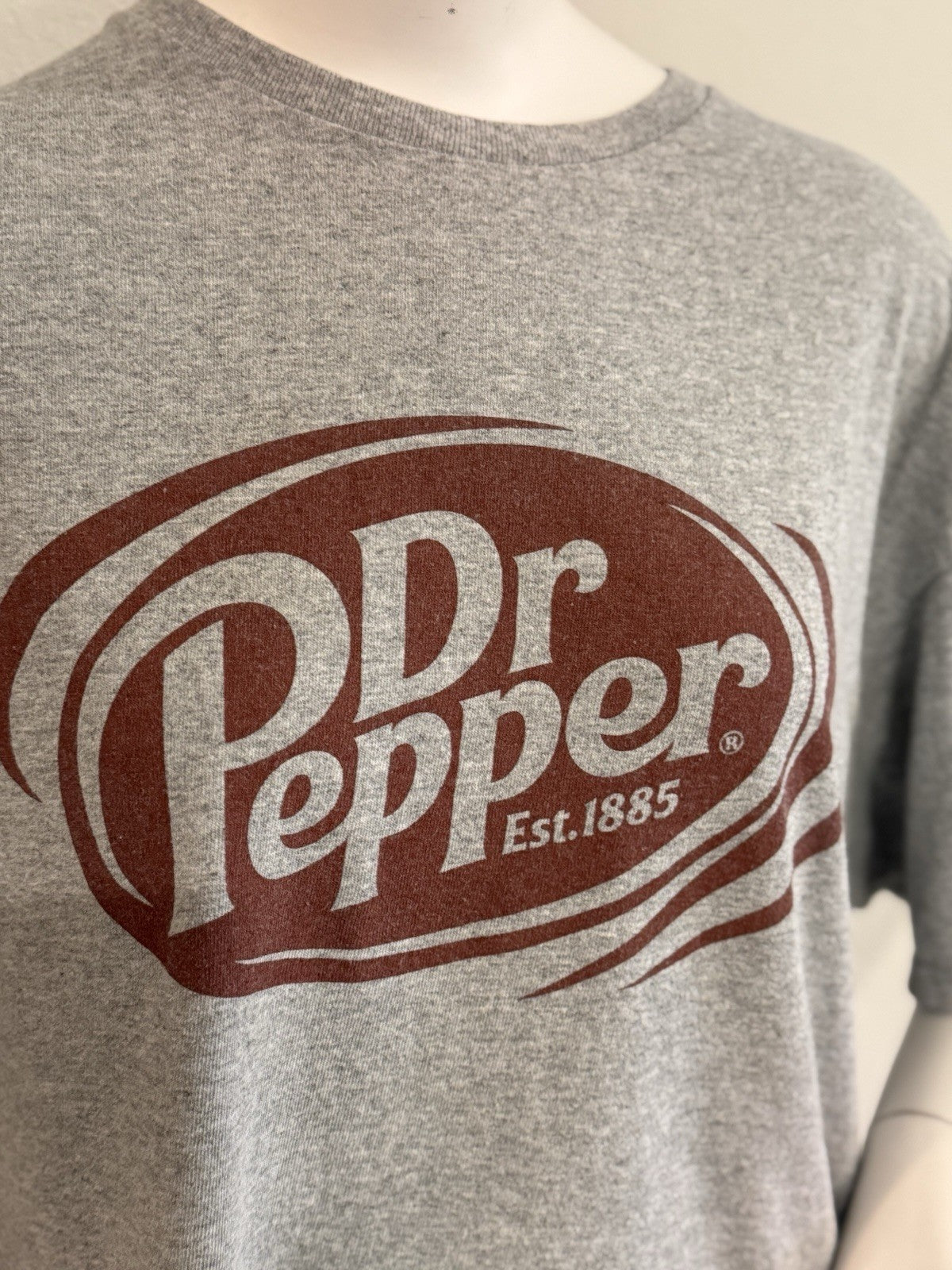 Delta Pro Weight Dr. Pepper Est. 1885 Logo Adult XL Crew Neck T-Shirt