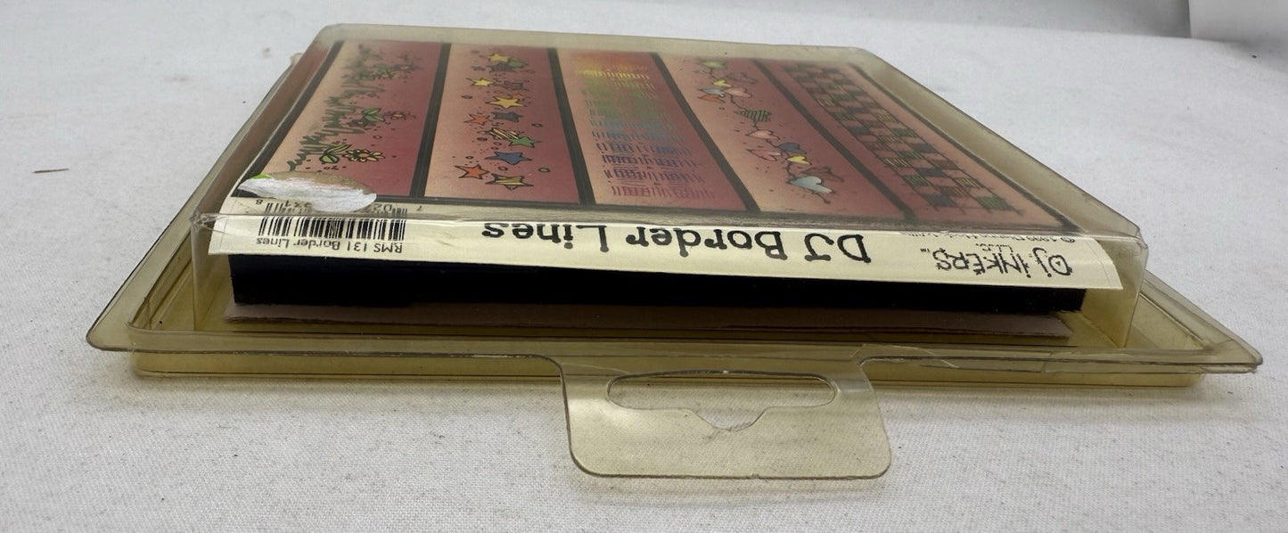 Dj Inker RMS 131 Border Lines Stamp Set - New