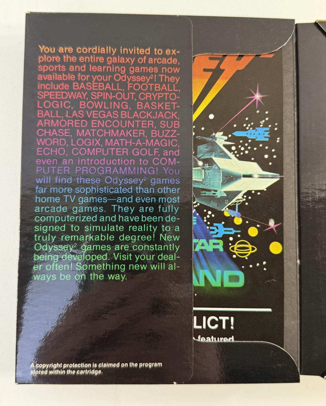 Cosmic Conflict!  (Magnavox Odyssey 2, 1978) Game Case Manual - Tested