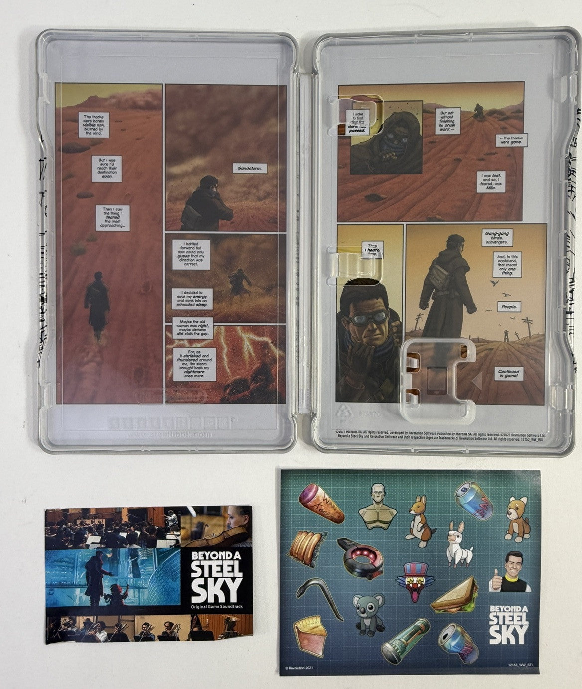 Beyond A Steel Sky (Nintendo Switch, 2021) Steel Book, Sleeve, Inserts Only