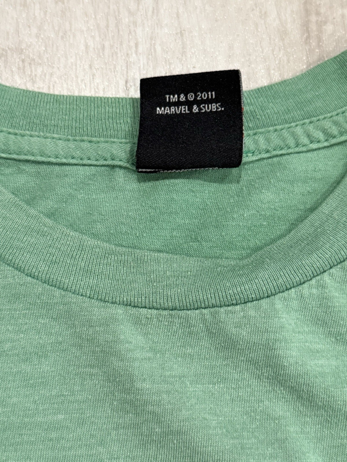 Mad Engine 2011 Captain America Adult Small Green Comic Shirt