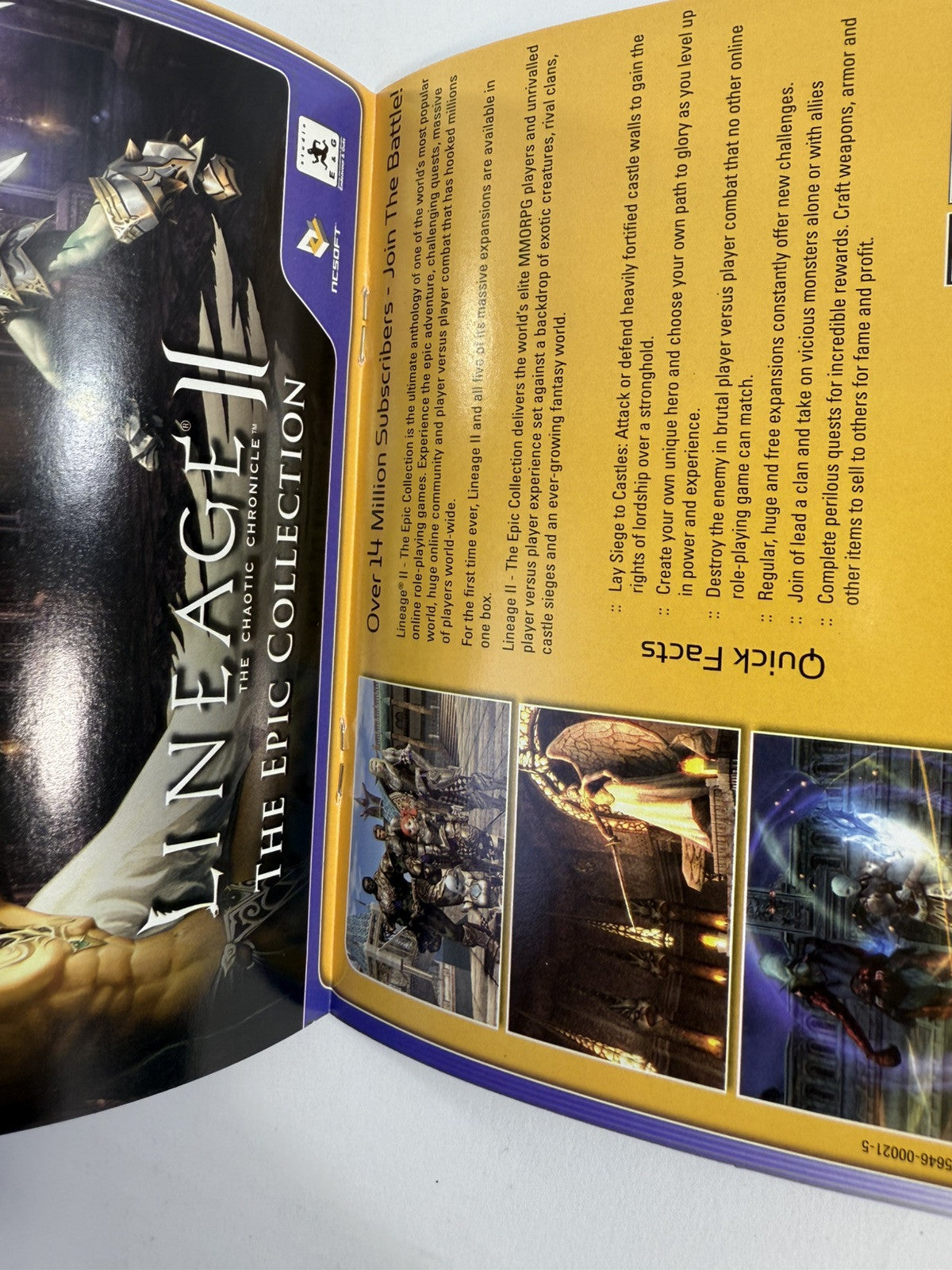 Guild Wars: Nightfall (PC, 2006) Game Case Manual Poster Inserts
