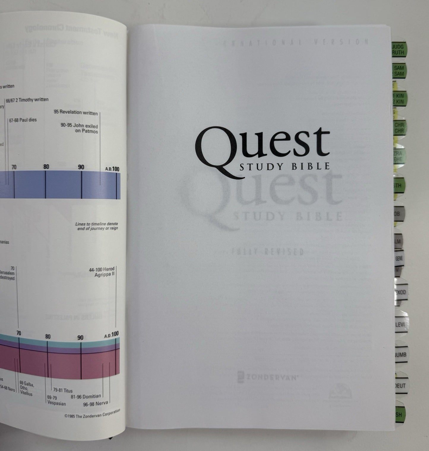 NIV Quest Study Bible by Zondervan Staff (2003, Hardcover)