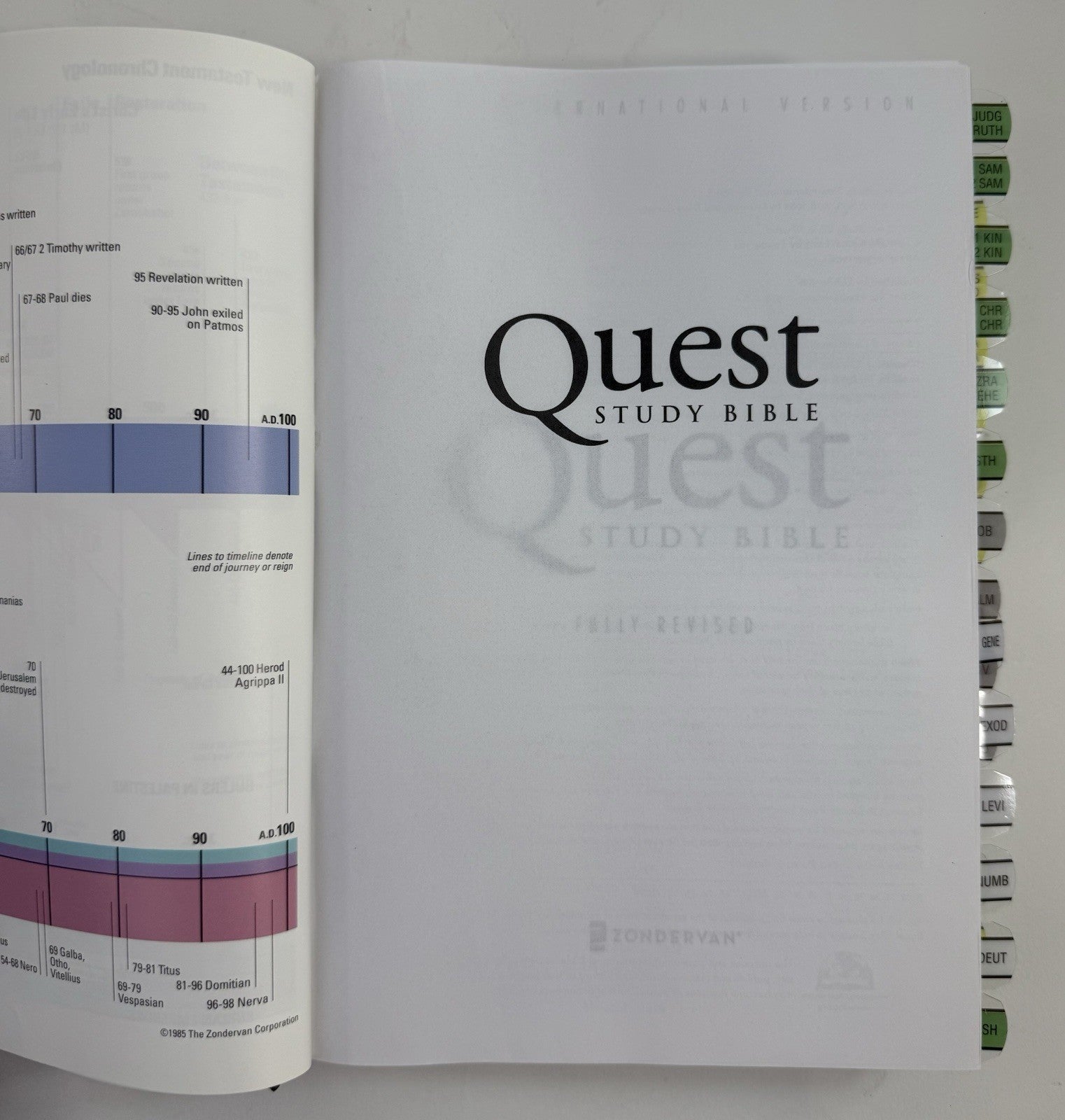 NIV Quest Study Bible by Zondervan Staff (2003, Hardcover)