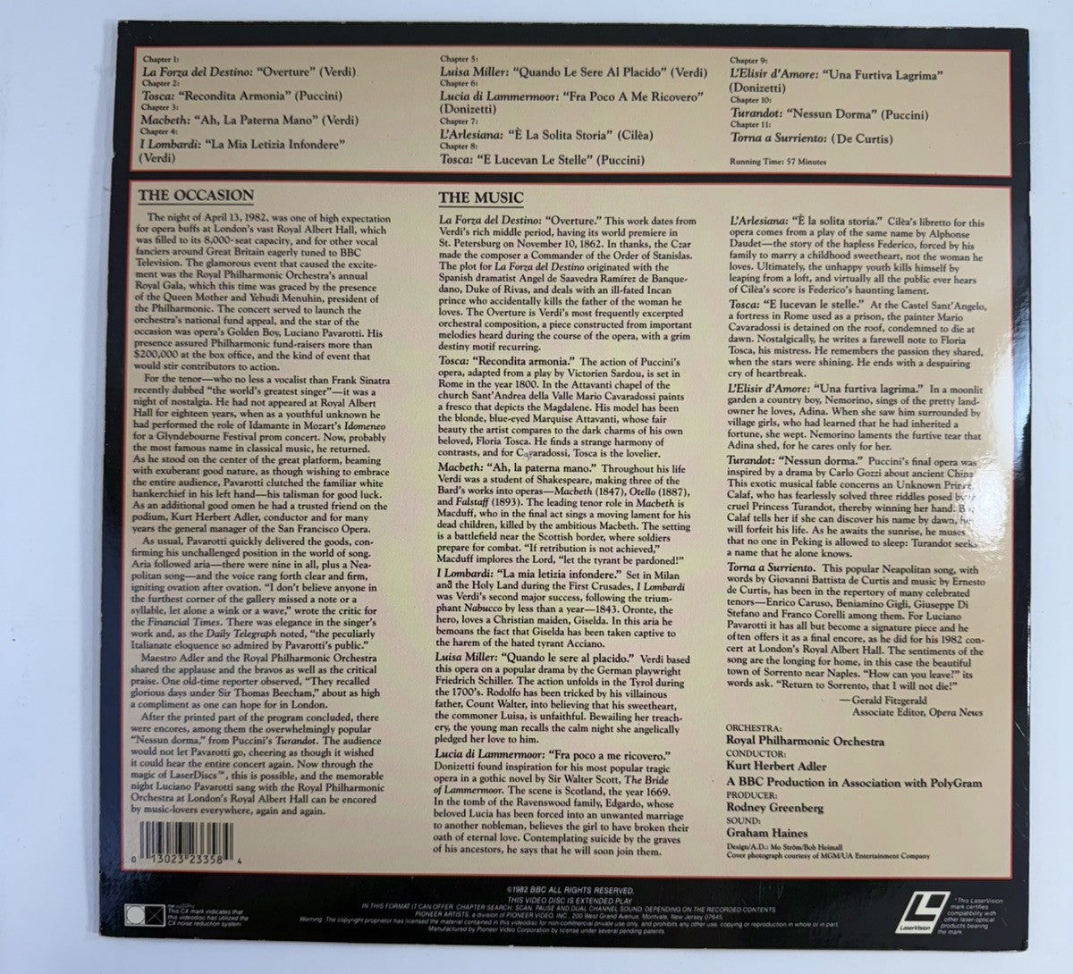 Pavarotti In London (Laserdisc Bundle) La Traviata, That’s Entertainment III