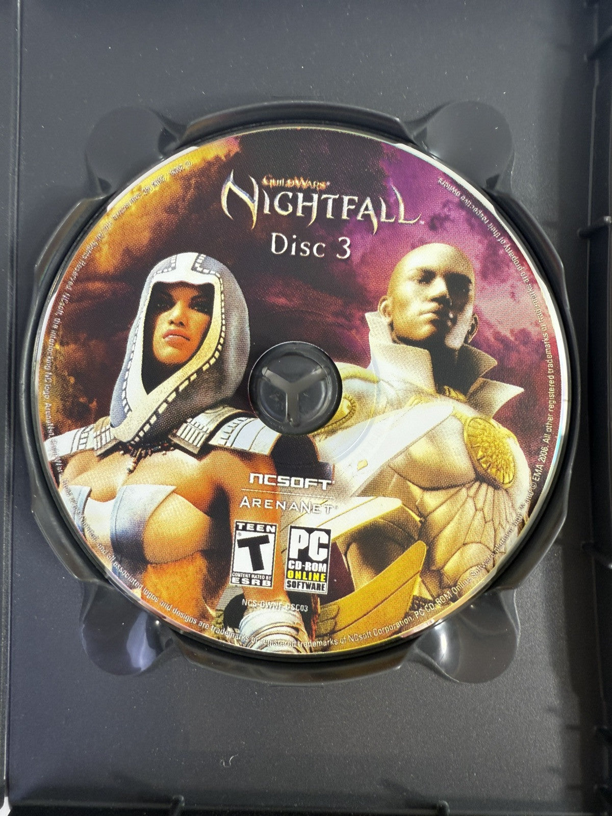 Guild Wars: Nightfall (PC, 2006) Game Case Manual Poster Inserts