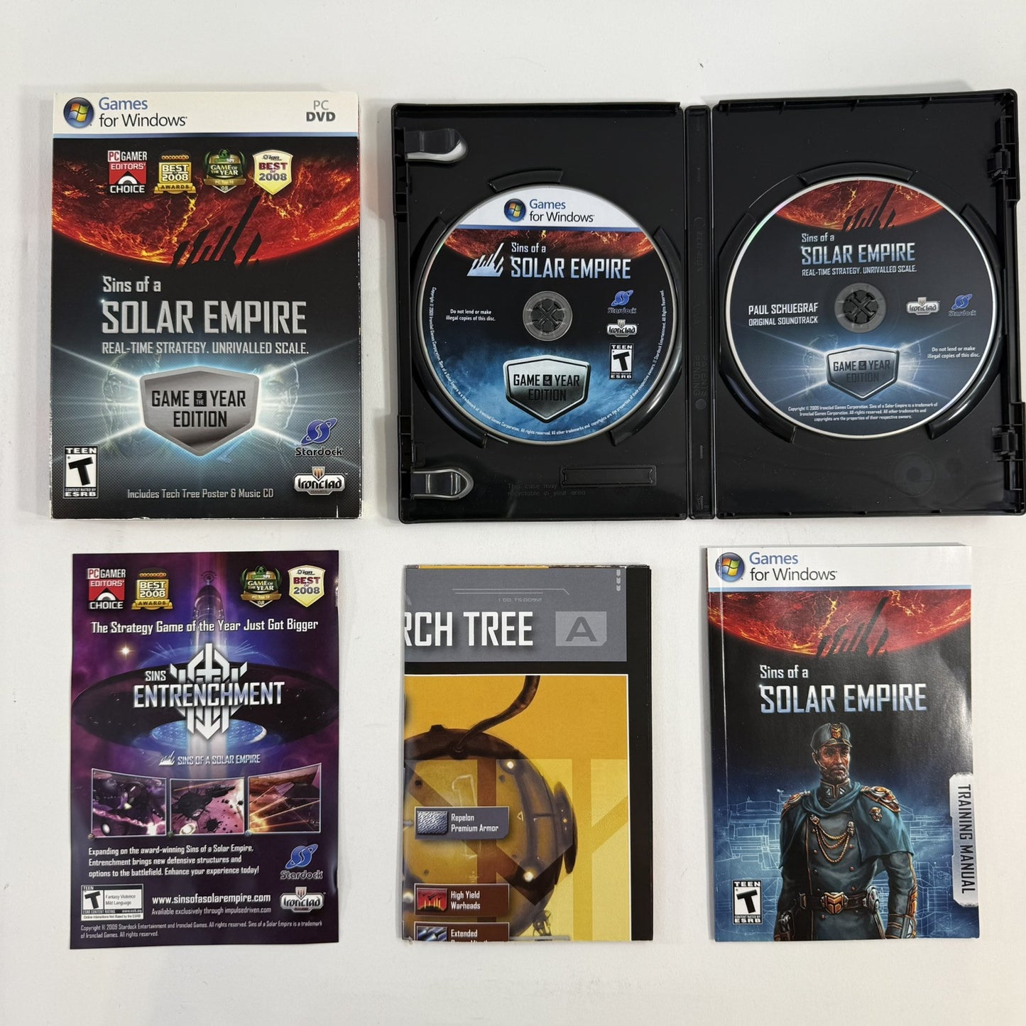 Sins of a Solar Empire: Game of the Year Ed. (PC, 2009) Game Case Manual Poster