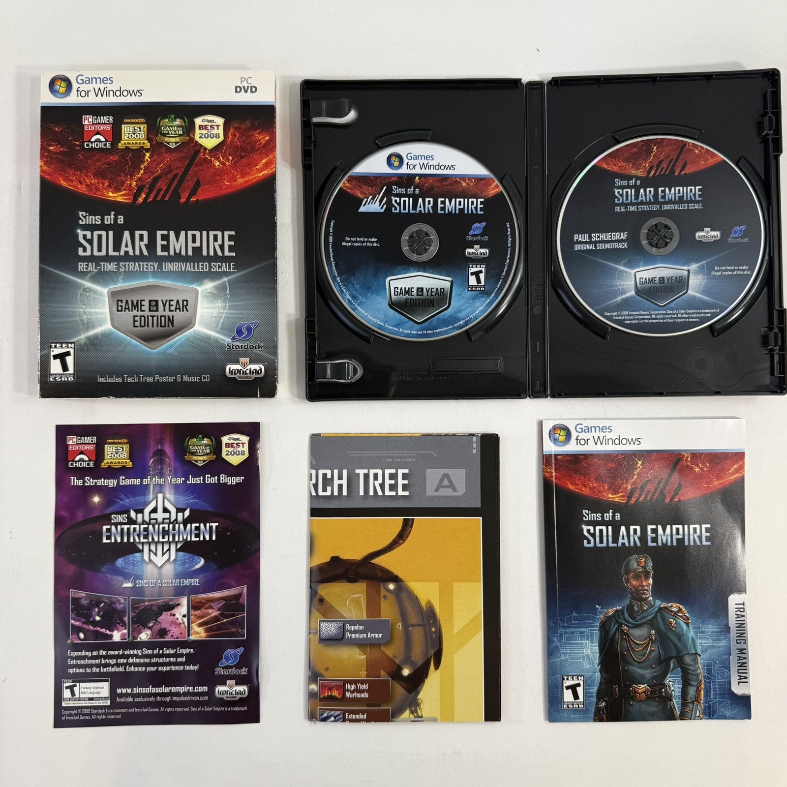 Sins of a Solar Empire: Game of the Year Ed. (PC, 2009) Game Case Manual Poster