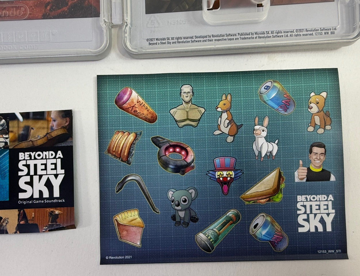 Beyond A Steel Sky (Nintendo Switch, 2021) Steel Book, Sleeve, Inserts Only