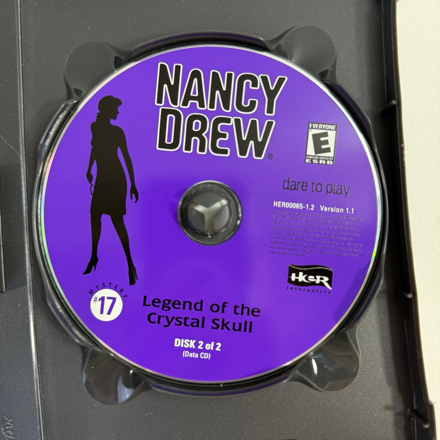 Nancy Drew: Legend of the Crystal Skull (PC, 2007) Discs Case Manual Insert