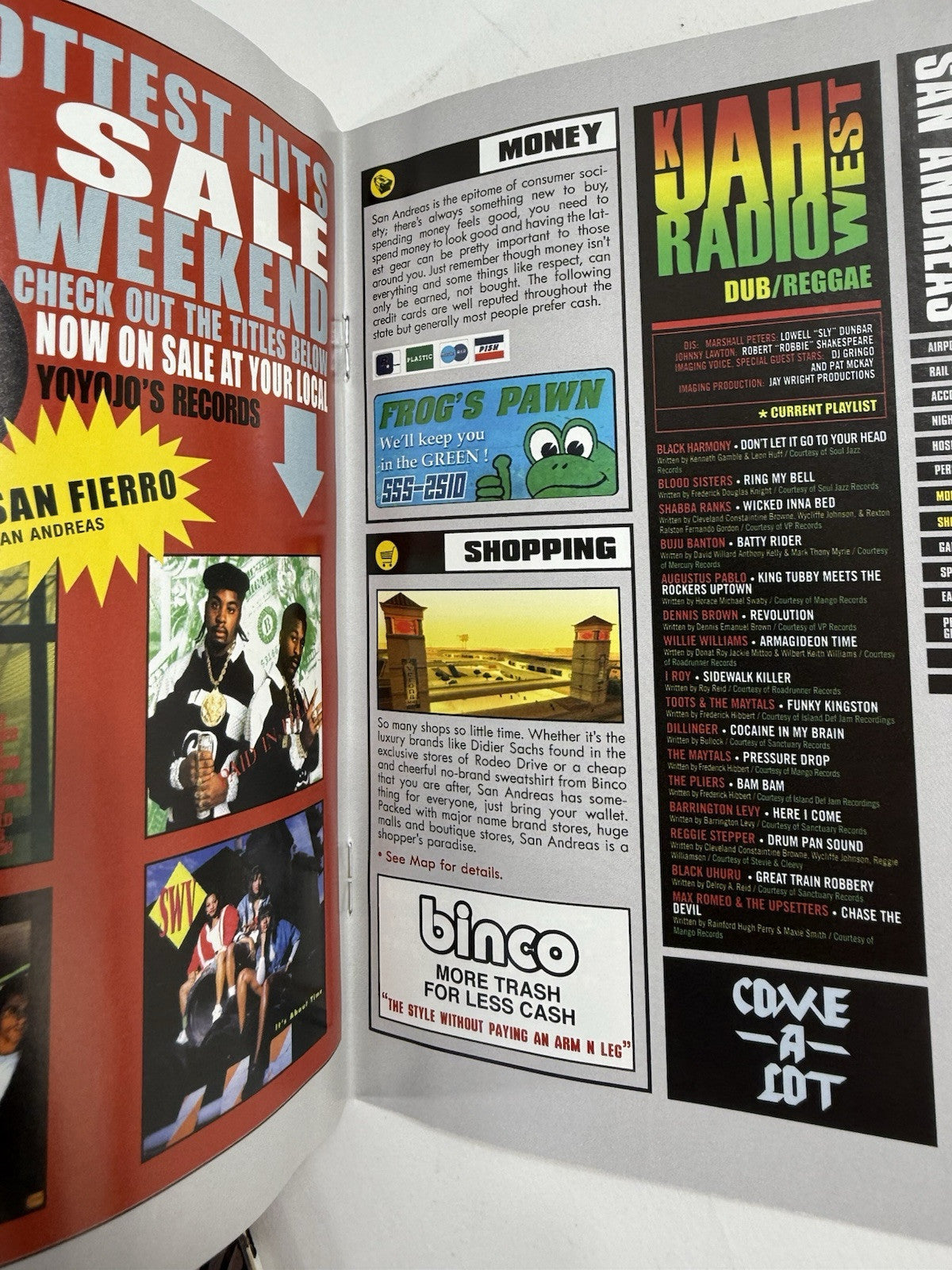 Grand Theft Auto: San Andreas (PlayStation 2, 2004) Game Case Manual Poster