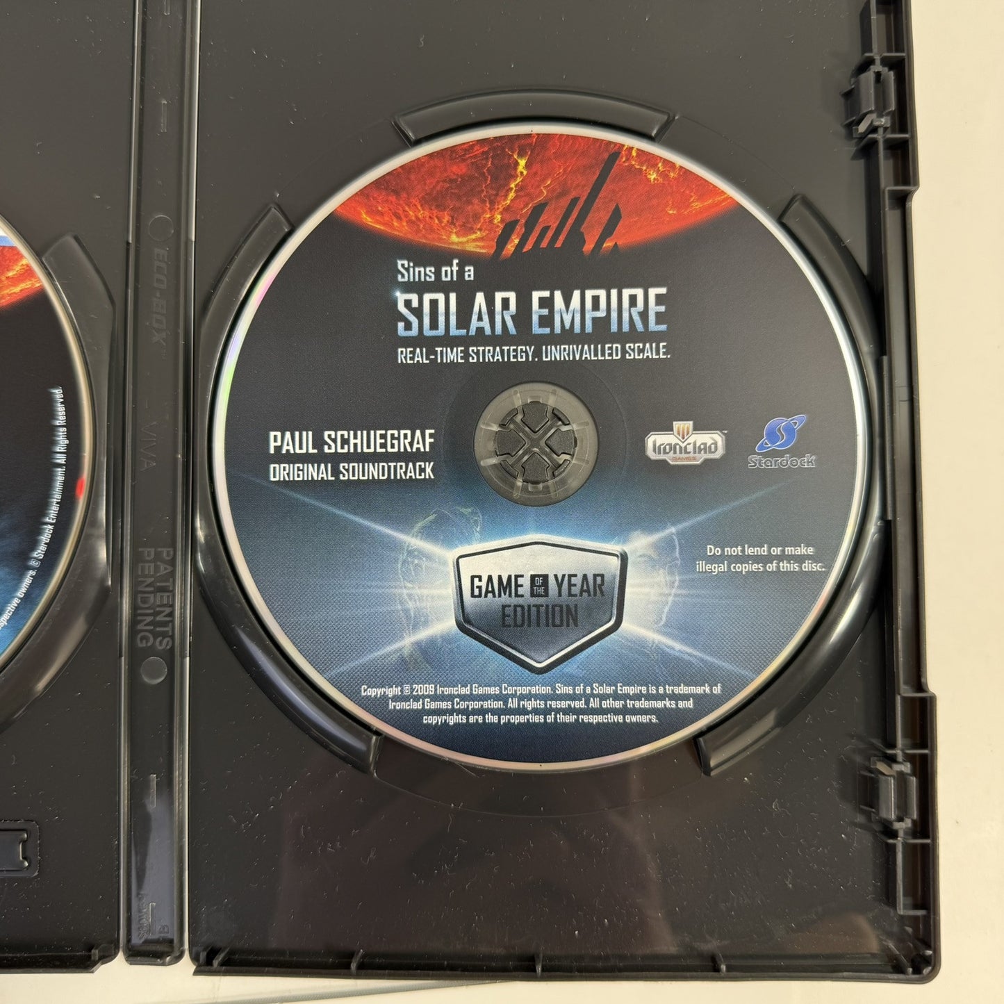 Sins of a Solar Empire: Game of the Year Ed. (PC, 2009) Game Case Manual Poster