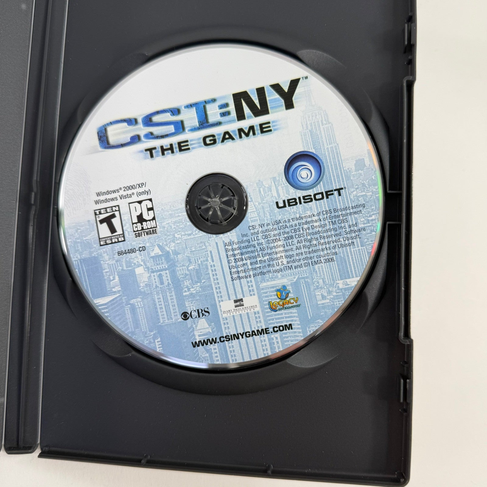 CSI: NY - The Game (Windows PC, 2008) Game, Case, and Manual