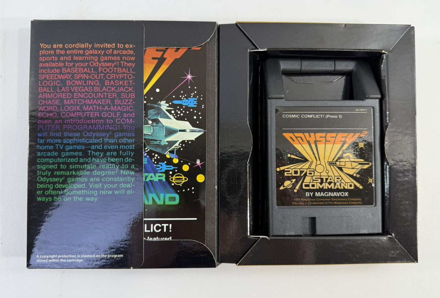 Cosmic Conflict!  (Magnavox Odyssey 2, 1978) Game Case Manual - Tested