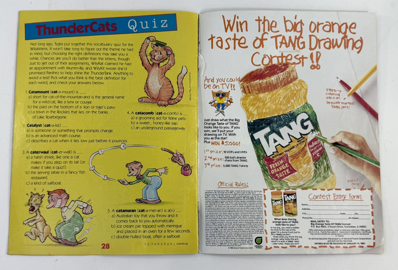 Thundercats Magazine #1  Winter 1987 - Without Poster - Lorimar-Telepicture Inc.