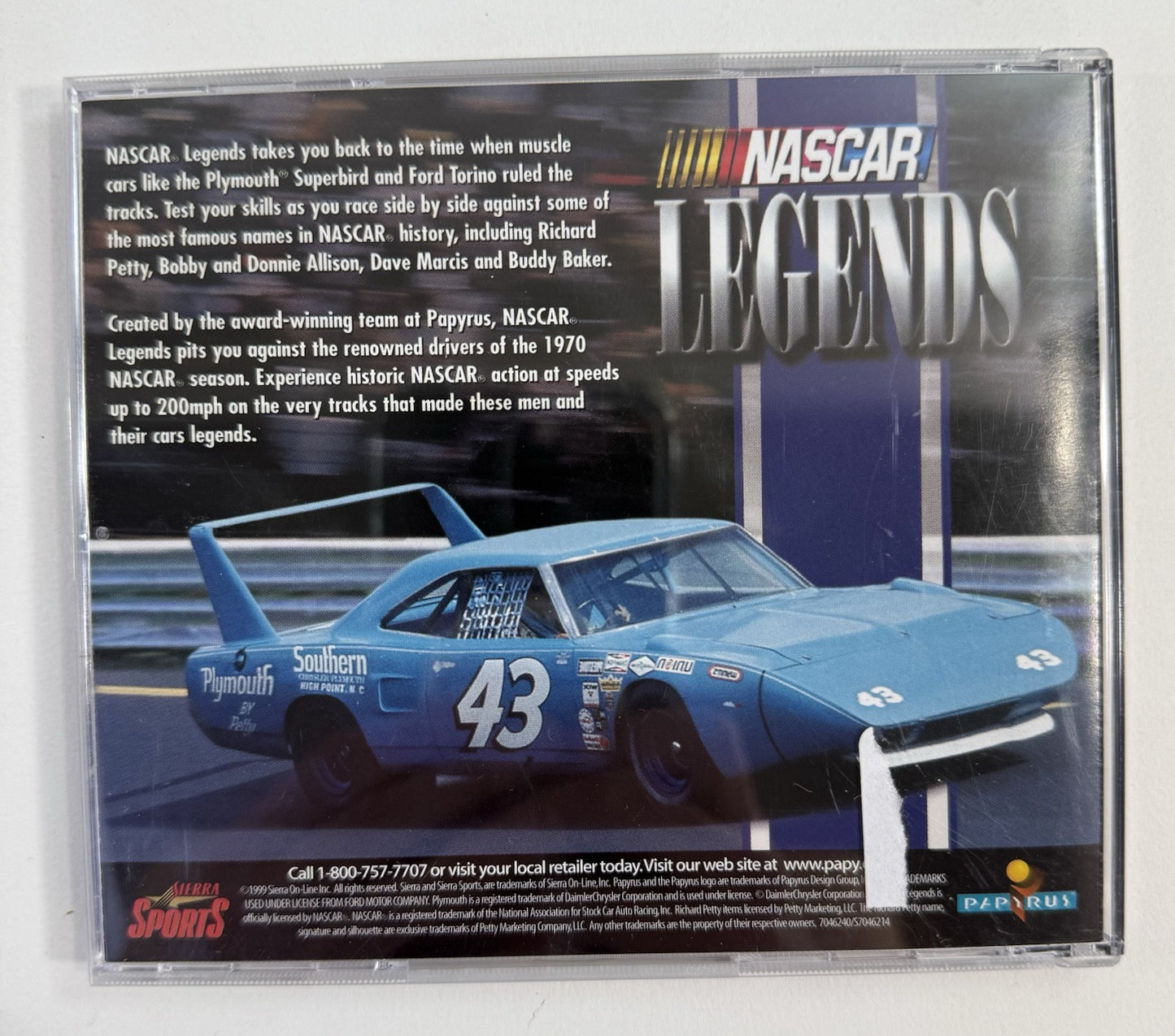 NASCAR Racing 3 (PC, 1999) Game, Case, Cover Art - Tested and Working