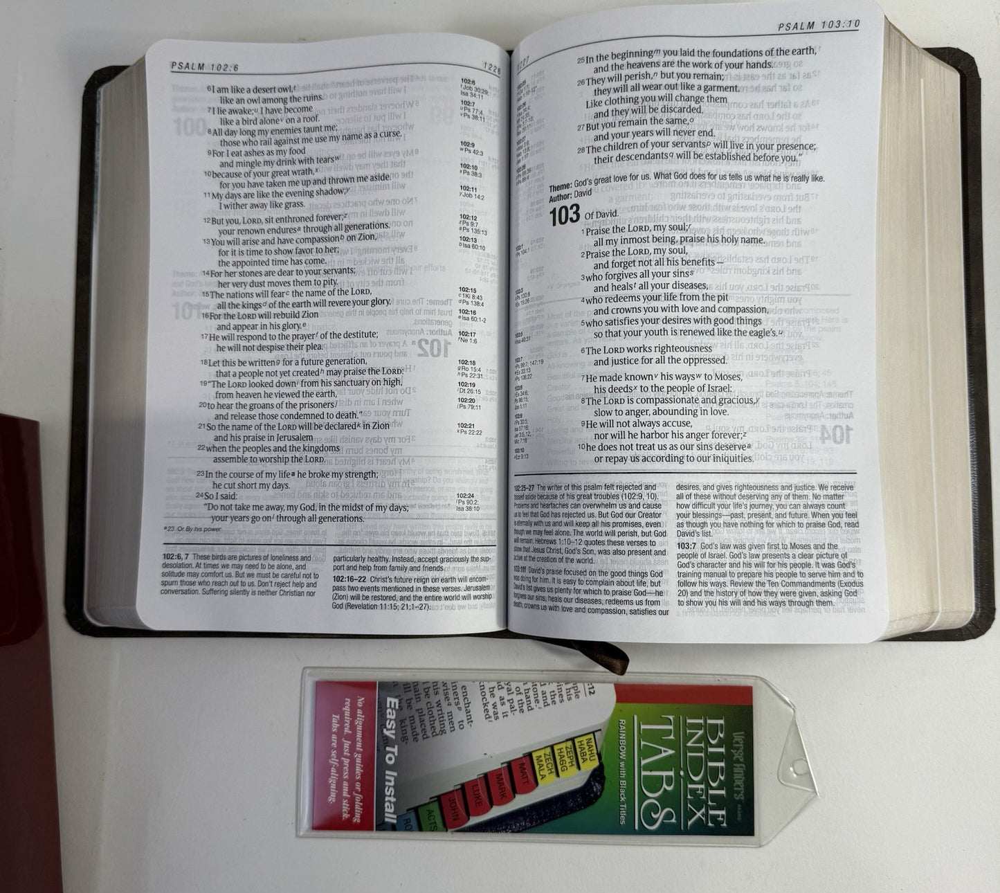 Life Application Study Bible By Zondervan 2011 Leatherbound - Box And Index Tabs