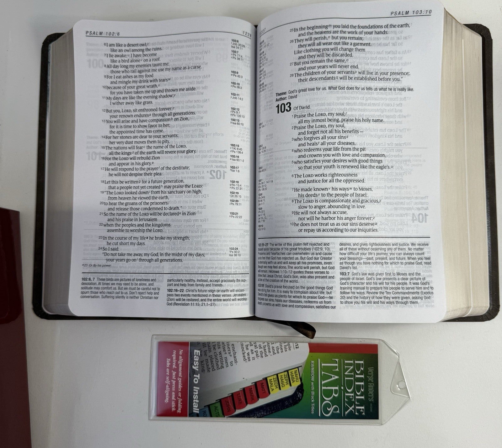 Life Application Study Bible By Zondervan 2011 Leatherbound - Box And Index Tabs