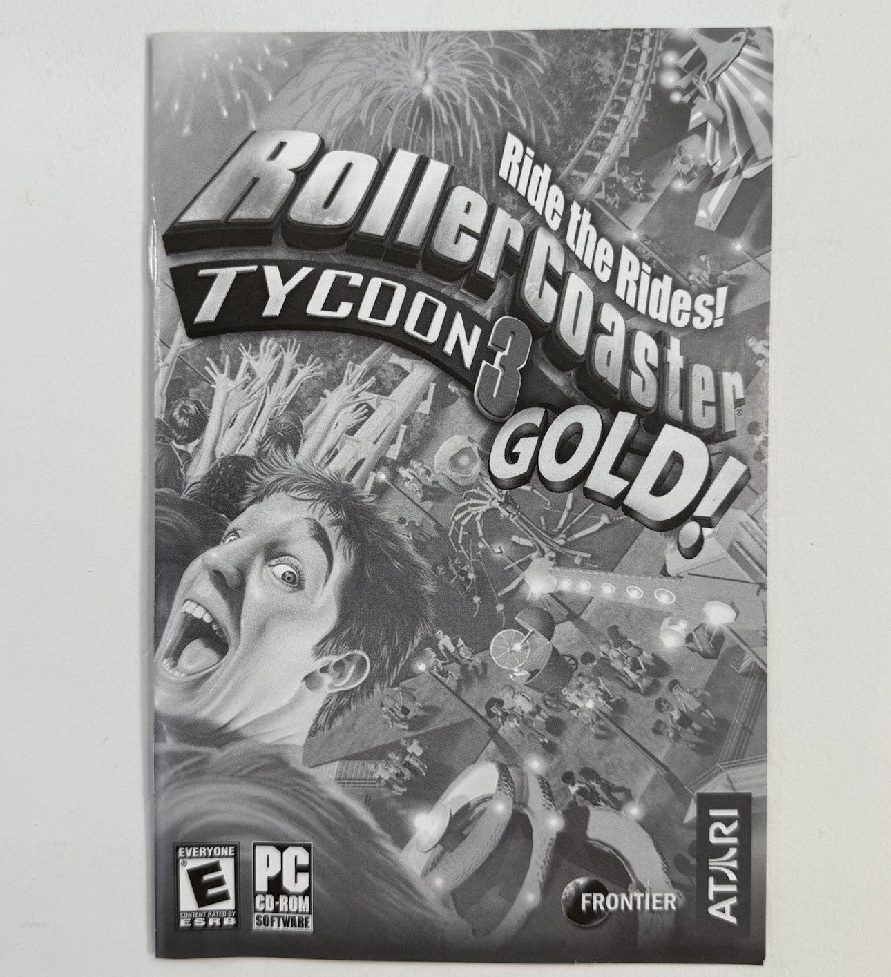RollerCoaster Tycoon 3: Gold (PC, 2005) Game Case Manual