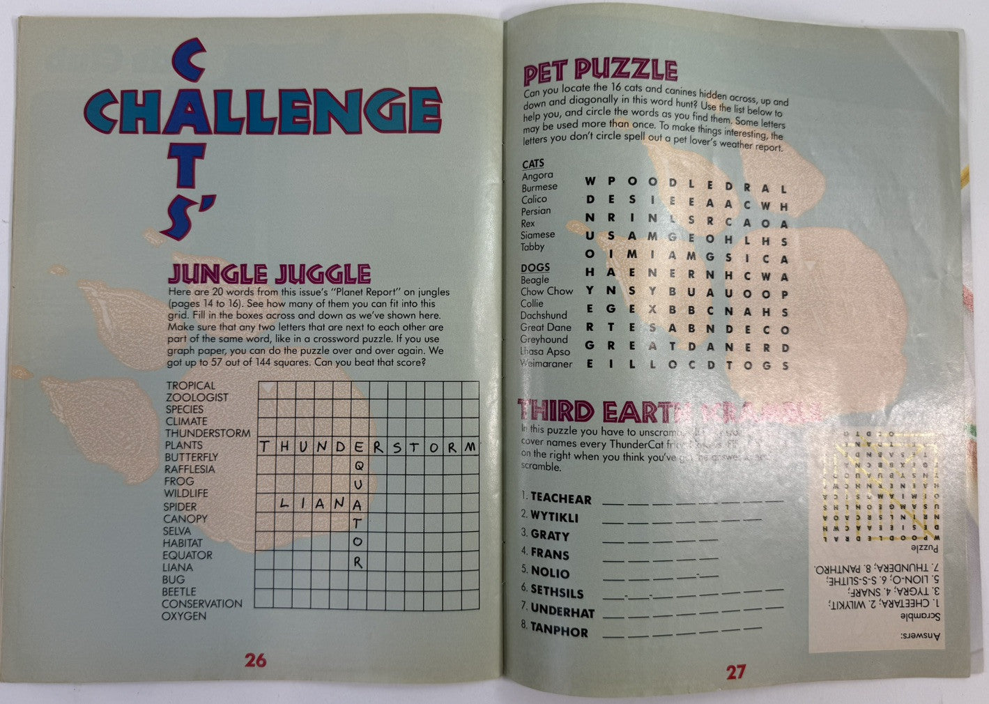 Thundercats Magazine #1  Winter 1987 - With Poster - Lorimar-Telepicture Inc.