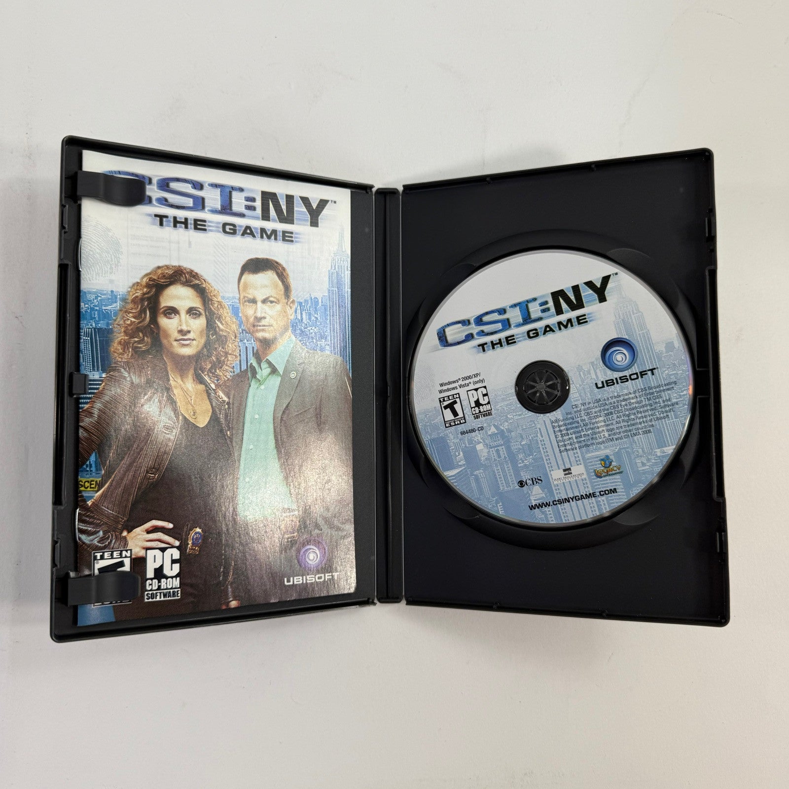 CSI: NY - The Game (Windows PC, 2008) Game, Case, and Manual