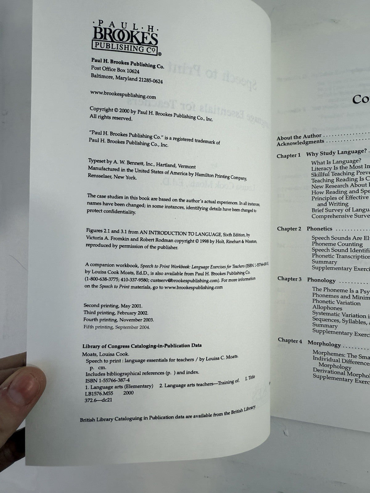 Speech to Print: Language Essentials for Teachers (Paperback, 2004)