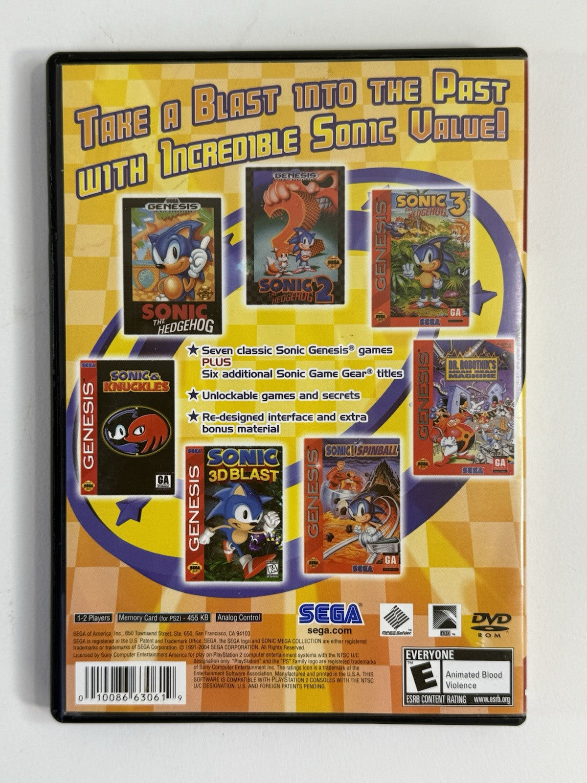 Sonic Mega Collection Plus (Sony PlayStation 2, 2004) Game Case Manual - Tested