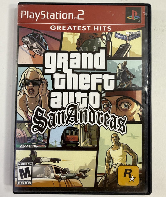 Grand Theft Auto: San Andreas (PlayStation 2, 2004) Game Case Manual Poster