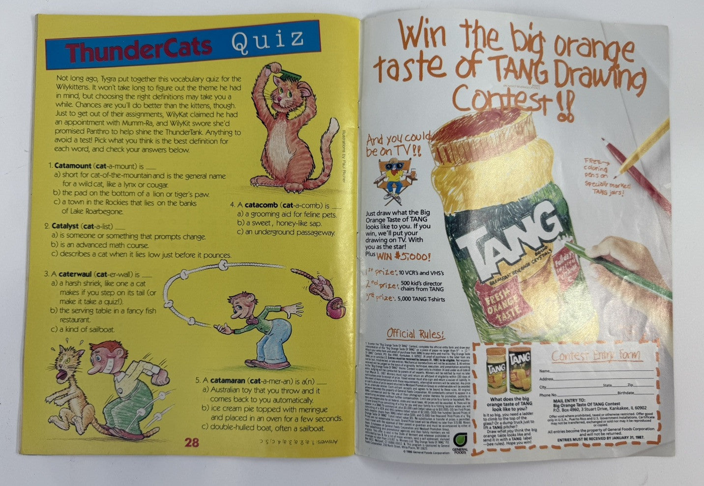 Thundercats Magazine #1  Winter 1987 - With Poster - Lorimar-Telepicture Inc.