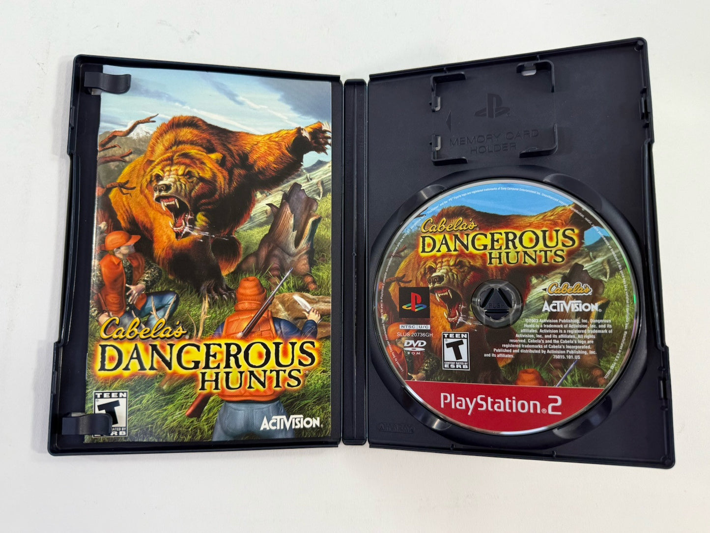 Cabela's Dangerous Hunts (PlayStation 2, 2003) Game Case Manual Registration