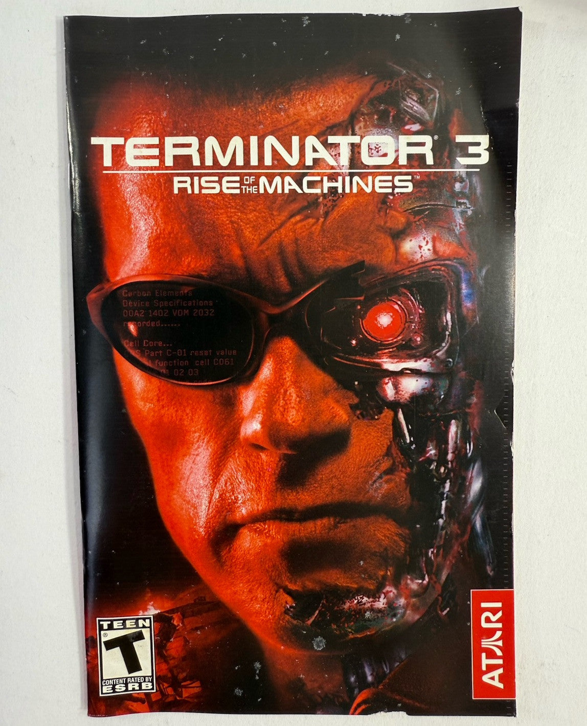 Terminator 3: Rise of the Machines (PlayStation 2, 2003) Game Case Manual-Tested