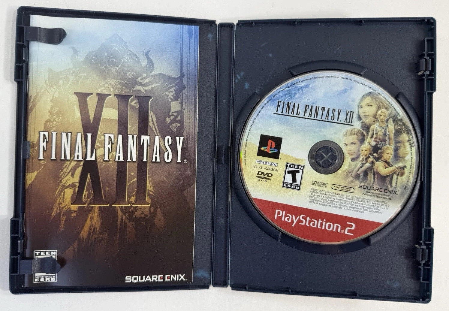 Final Fantasy XII (PlayStation 2, 2006) Game Case Manual Registration - Tested