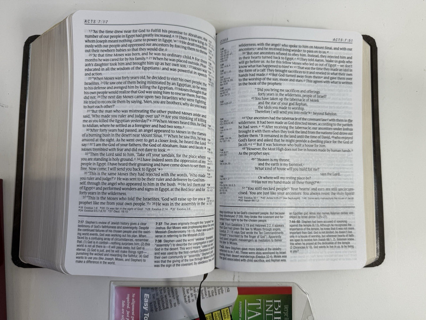 Life Application Study Bible By Zondervan 2011 Leatherbound - Box And Index Tabs