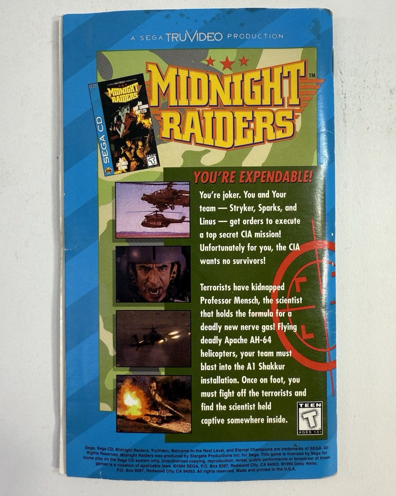 Eternal Champions: Challenge From the Dark Side (Sega CD, 1994) Manual and Reg.