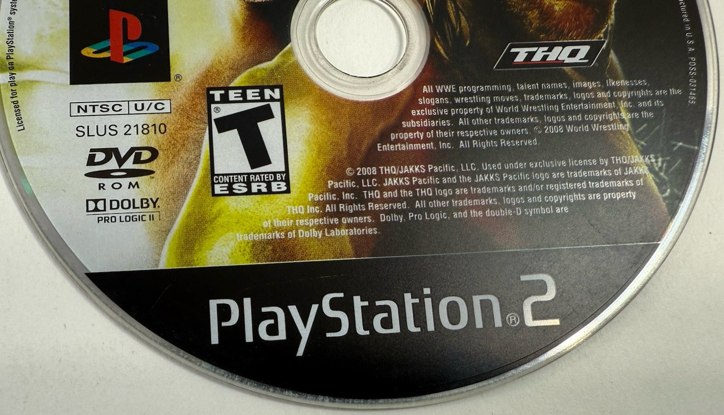 WWE SmackDown vs. Raw 2009 Feat. ECW  (PlayStation 2, 2008) Game Disc - Tested