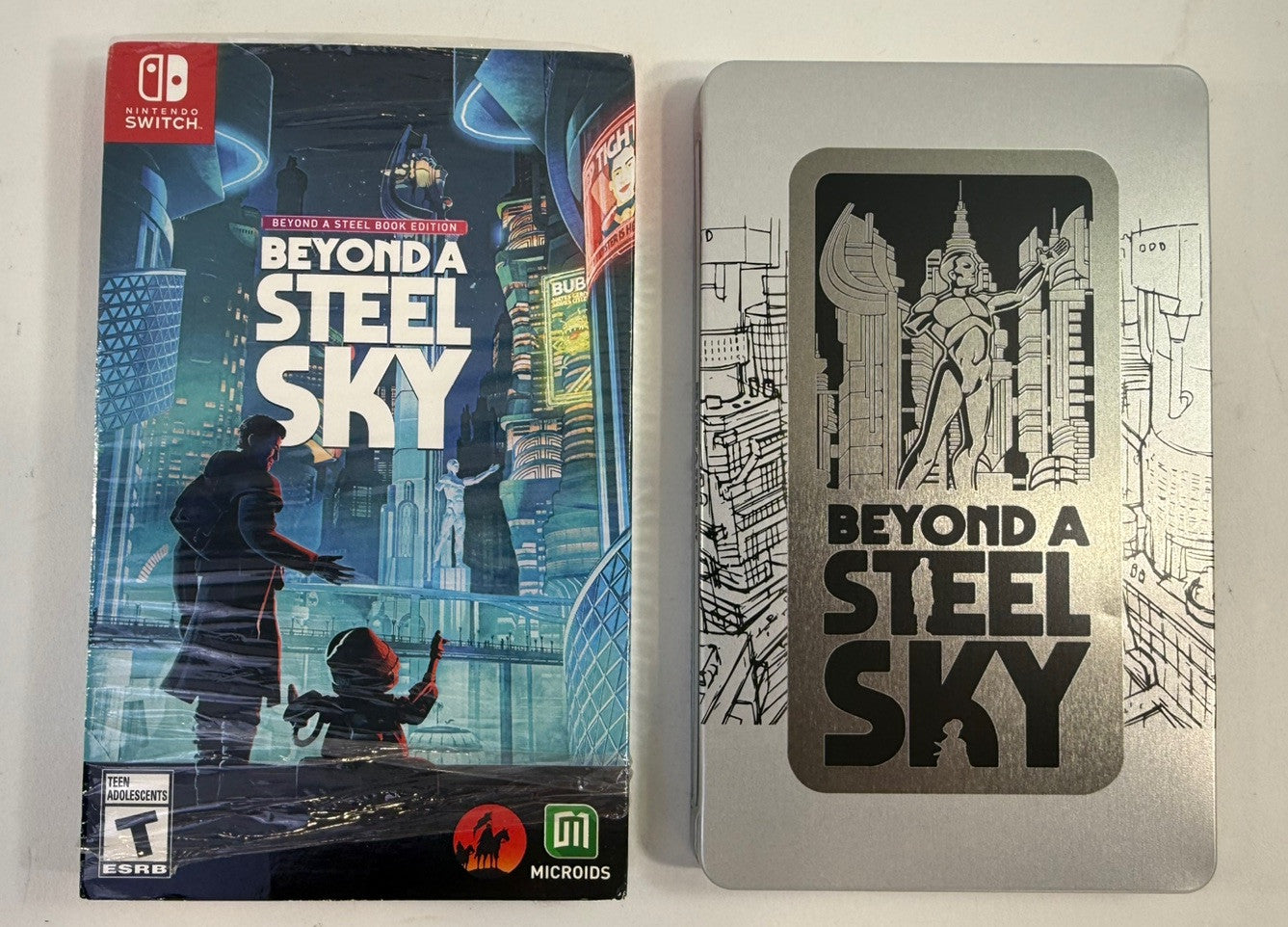 Beyond A Steel Sky (Nintendo Switch, 2021) Steel Book, Sleeve, Inserts Only