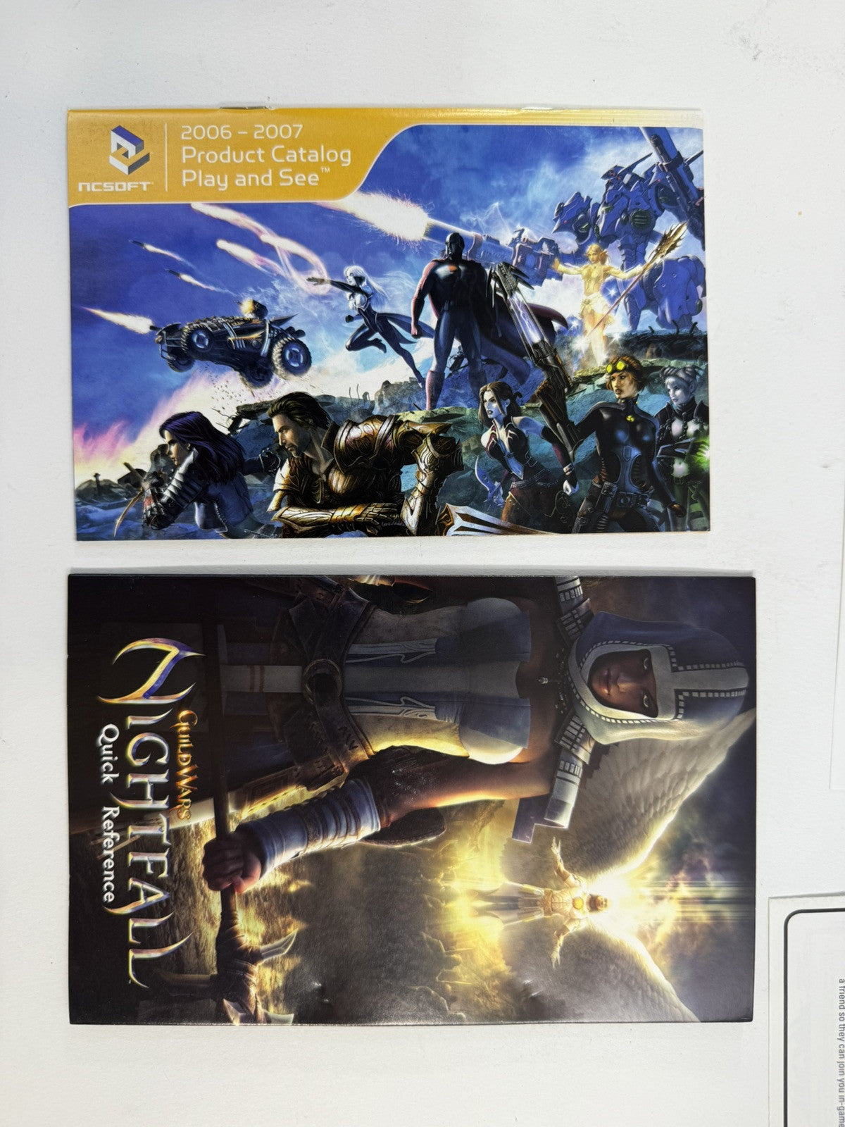 Guild Wars: Nightfall (PC, 2006) Game Case Manual Poster Inserts