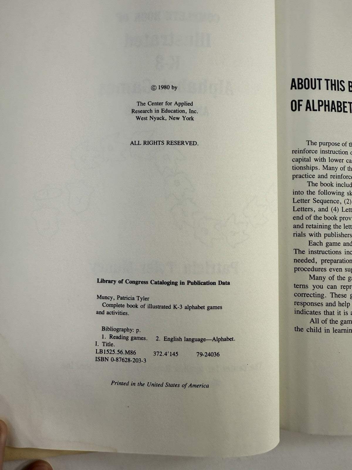 Complete Book of Illustrated K-3 Alphabet Games and Activities (Hardcover, 1980)