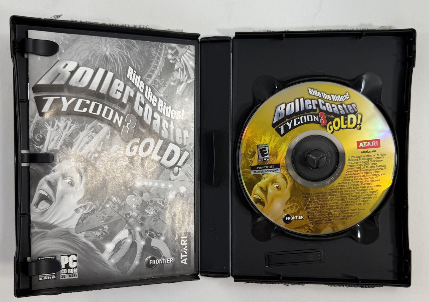 RollerCoaster Tycoon 3: Gold (PC, 2005) Game Case Manual