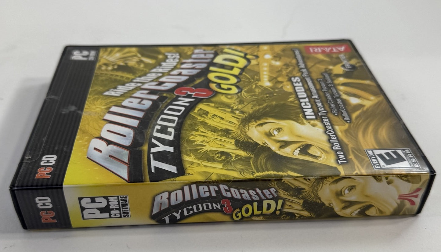 RollerCoaster Tycoon 3: Gold (PC, 2005) Game Case Manual