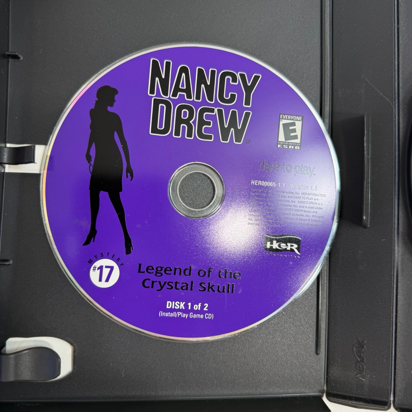Nancy Drew: Legend of the Crystal Skull (PC, 2007) Discs Case Manual Insert