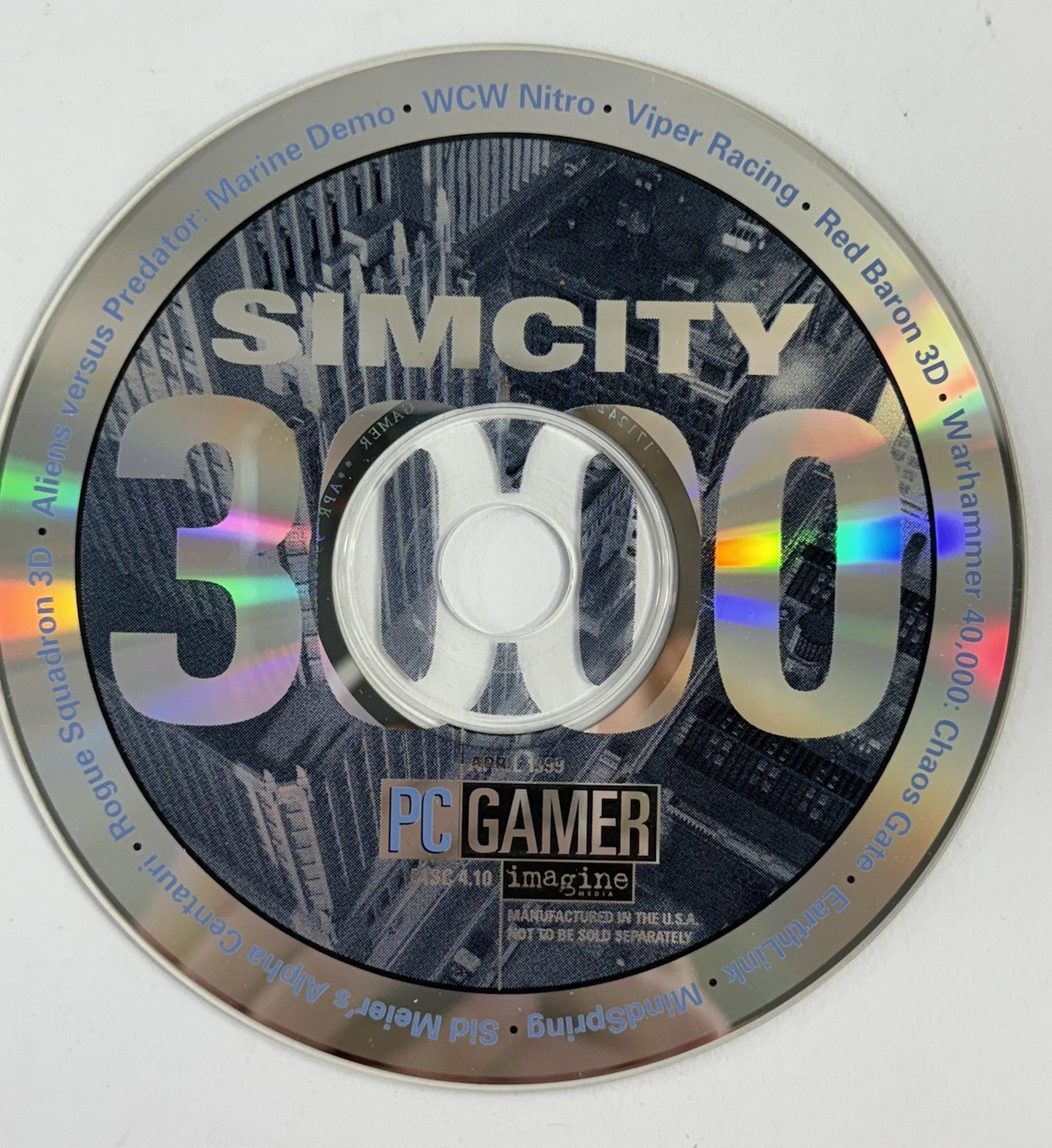 PC Gamer April 1999 Demo Disc 4.10 with Sleeve - SimCity 3000 cover
