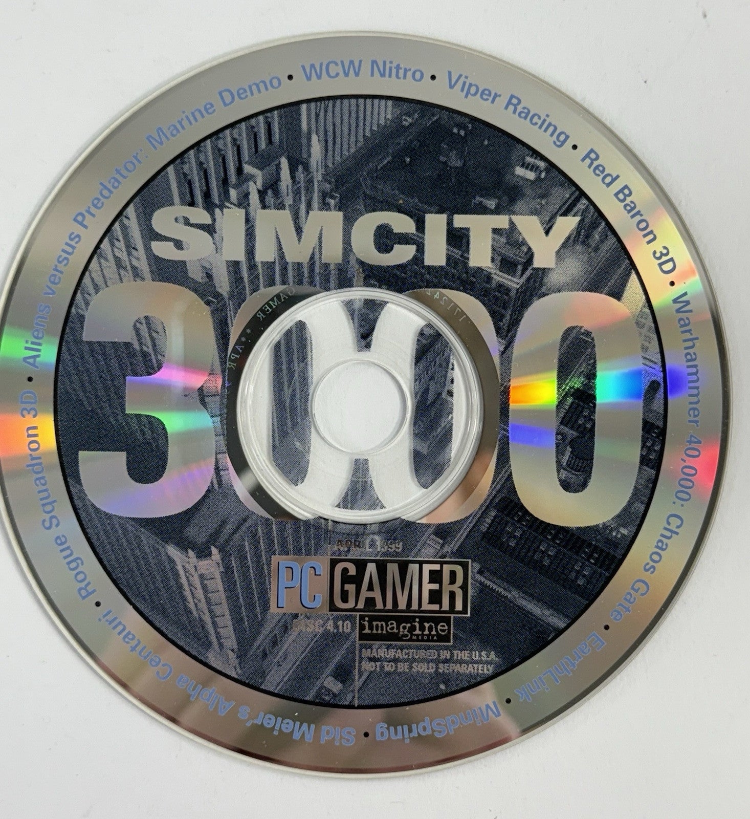 PC Gamer April 1999 Demo Disc 4.10 with Sleeve - SimCity 3000 cover
