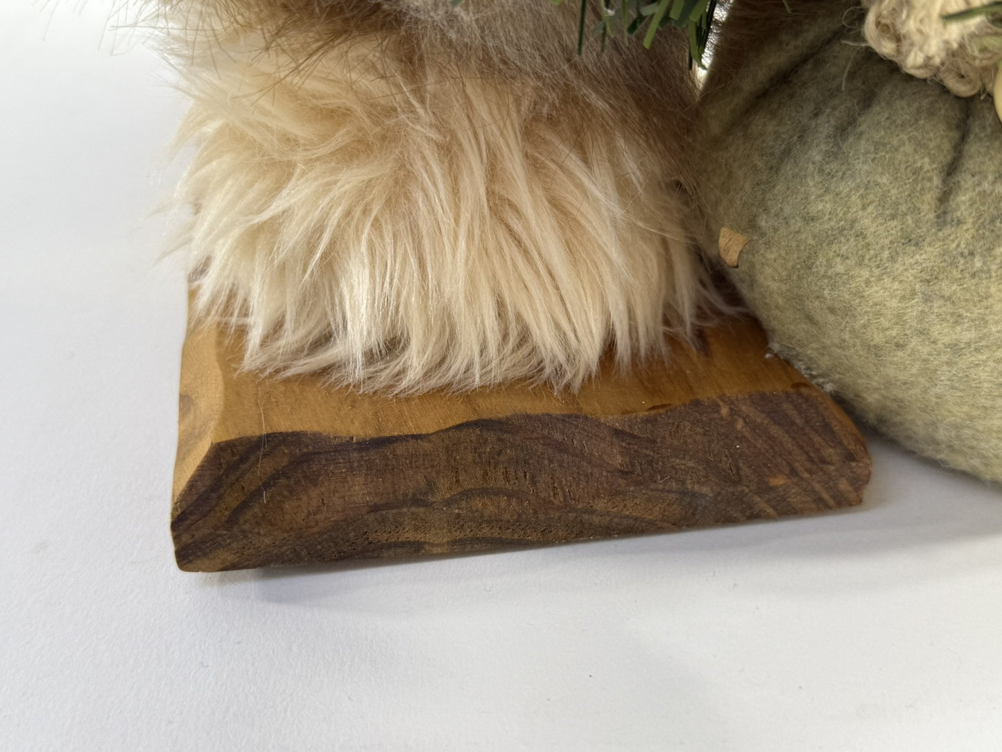 MTY International Christmas 16” Holiday Bear Decoration with Wooden Base