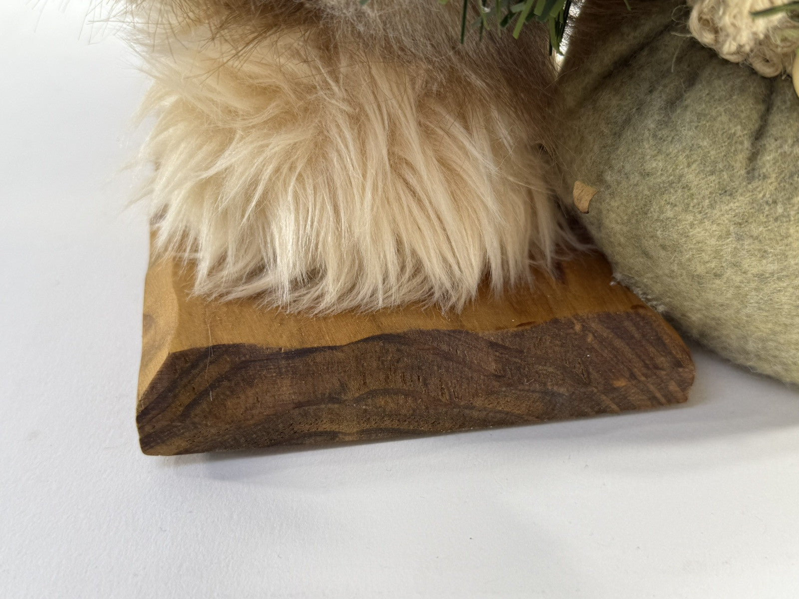 MTY International Christmas 16” Holiday Bear Decoration with Wooden Base